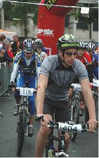 Michael Klodt mit der Startnummer 379 am Start von Kitz Alp Bike 2005